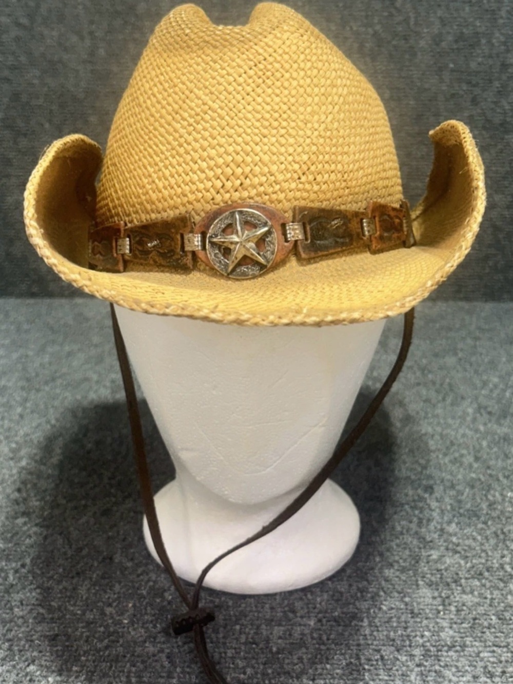 Bullhide Straw Cowboy Hat Star Concho Western Festival Nashville Rodeo Boho L